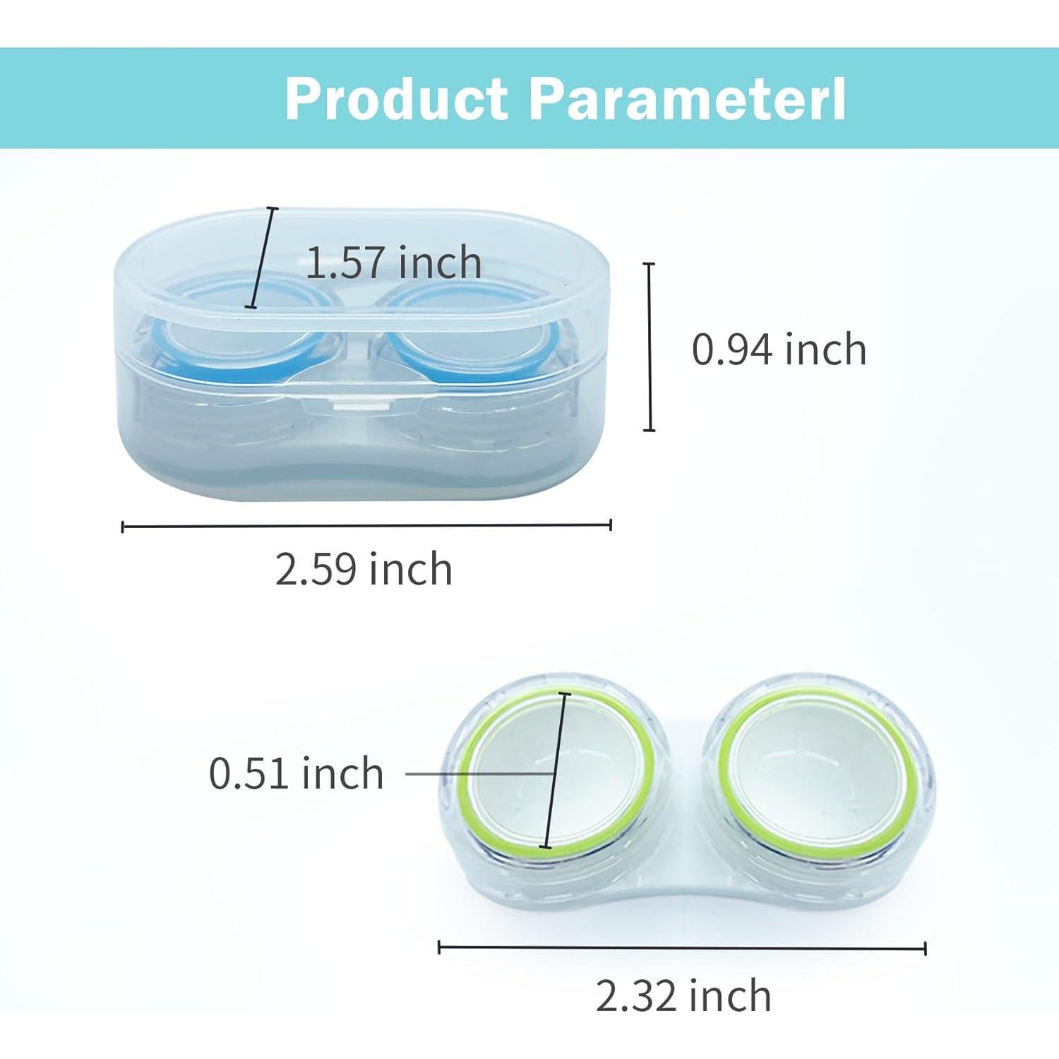 Estuche para Lentes de Contacto LCFALO 6 Piezas Portátil