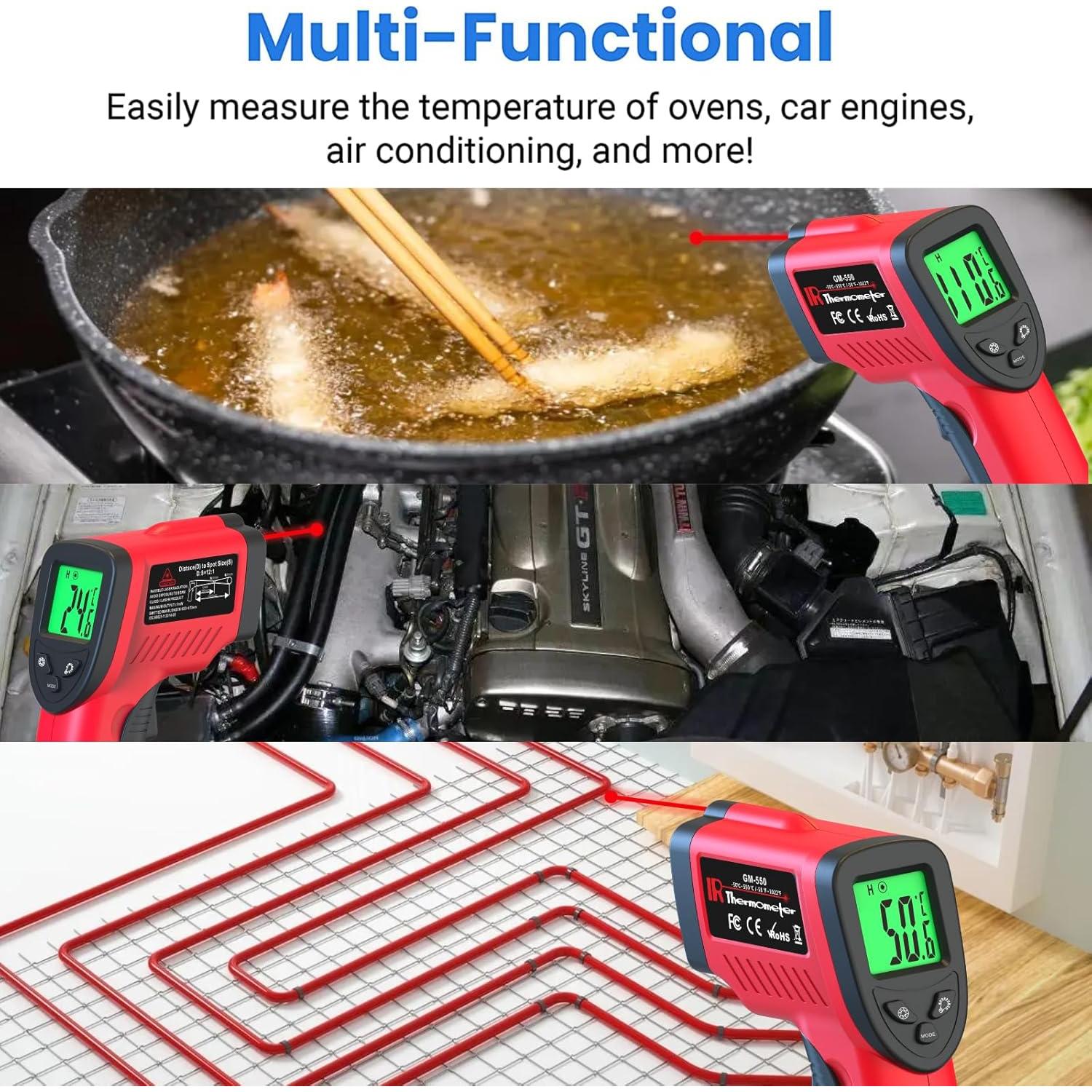 Termómetro Infrarrojo Digital Deasomiye GM-550 Rojo -50°C a 550°C