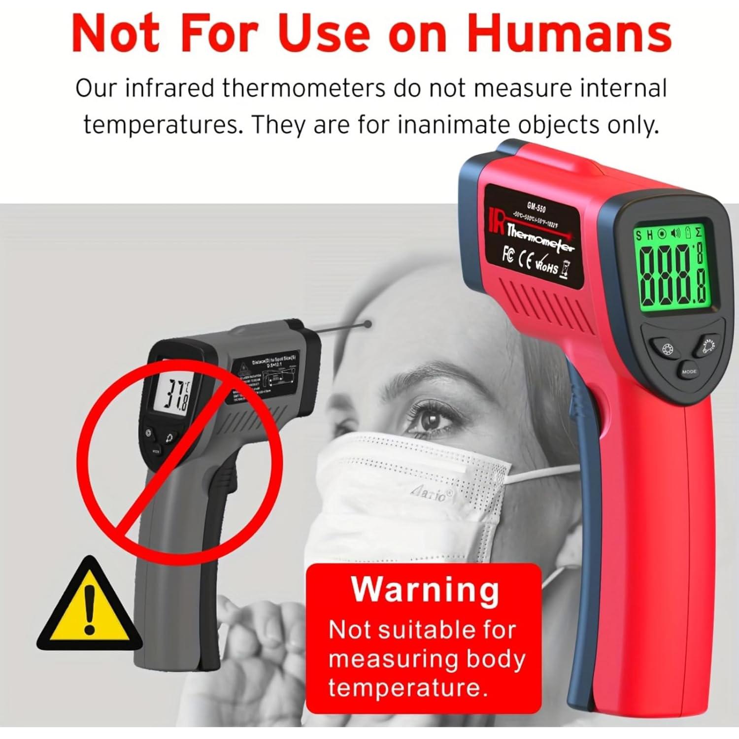 Termómetro Infrarrojo Digital Deasomiye GM-550 Rojo -50°C a 550°C