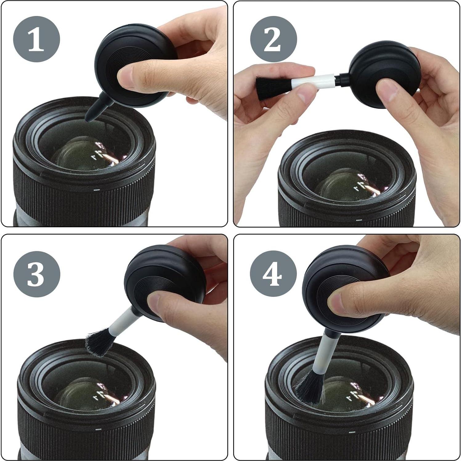 Kit de Limpieza de Lentes LJZP - 5 Piezas con Soplador y Bolsa