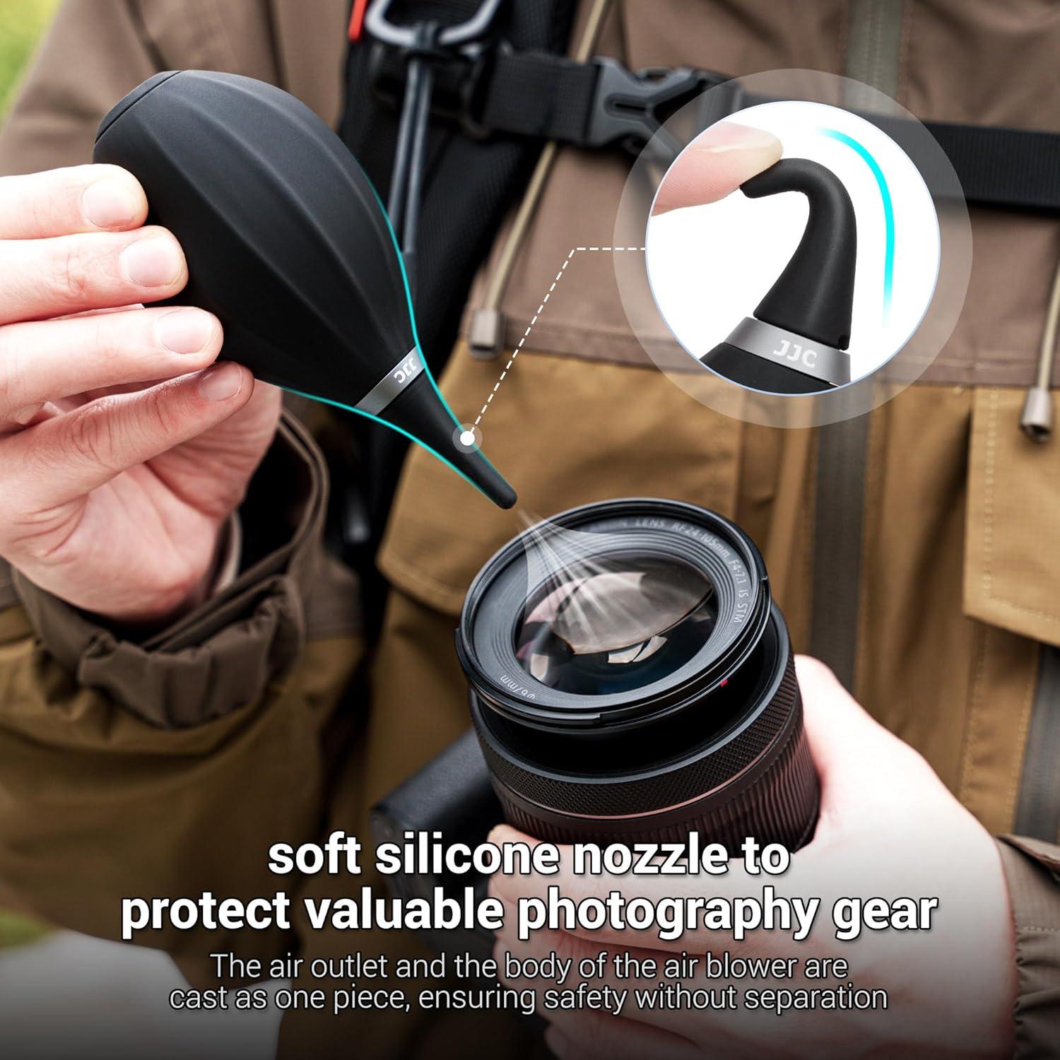 Soplador de Aire JJC Mejorado con Punta de Silicona y Paño