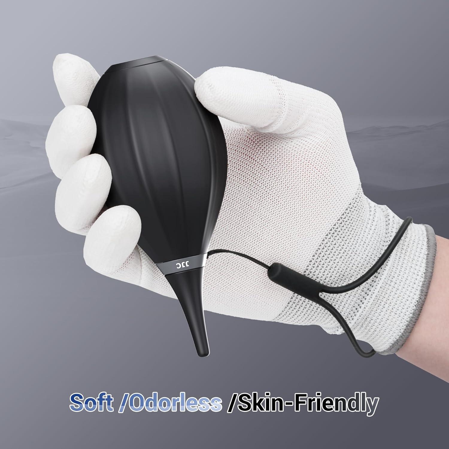 Soplador de Aire JJC Mejorado con Punta de Silicona y Paño