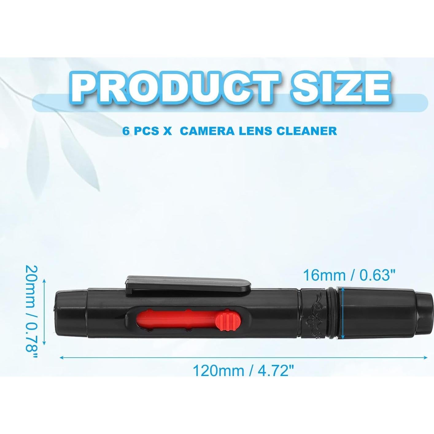 Brocha de Limpieza para Lentes PATIKIL, 6 Pcs, Rojo