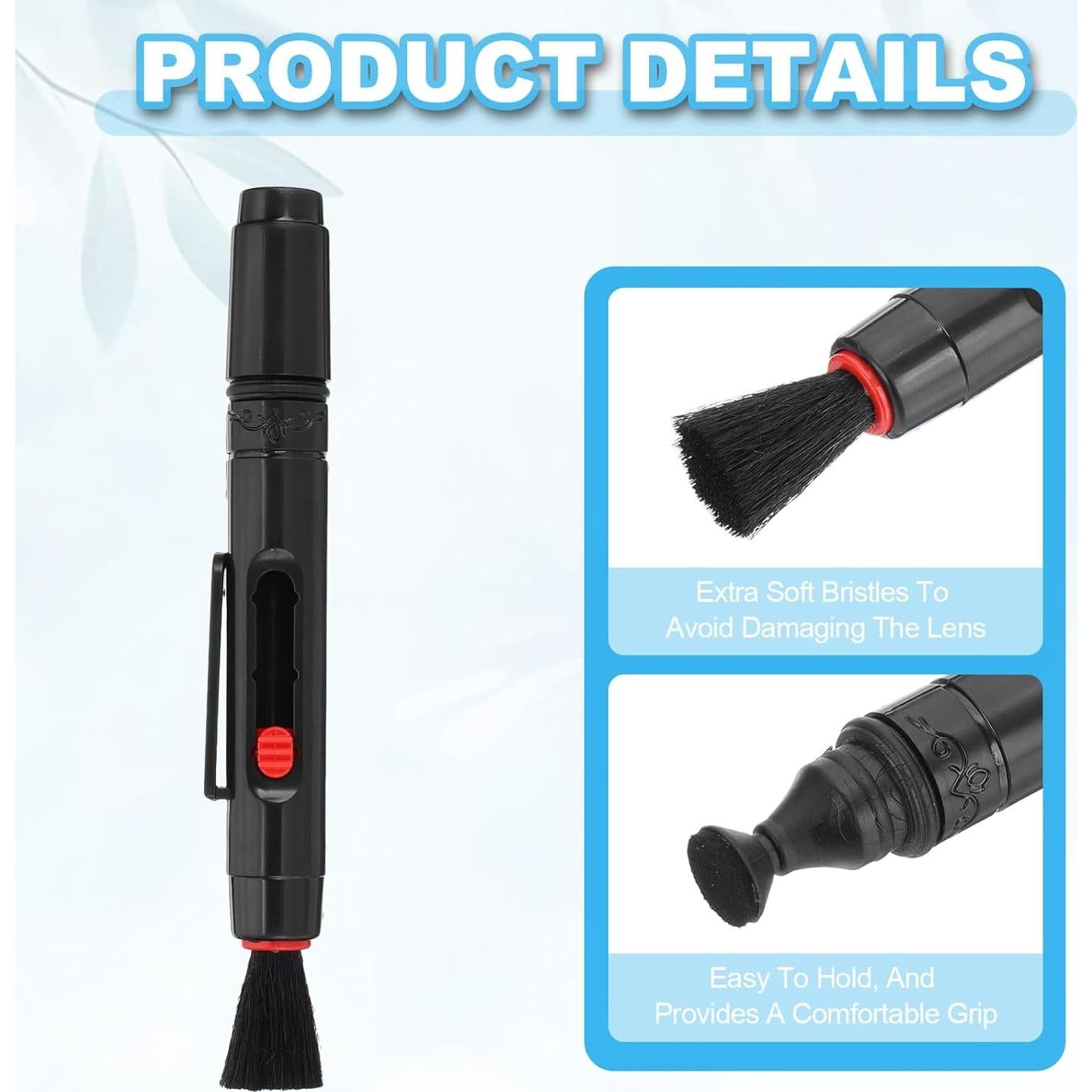 Brocha de Limpieza para Lentes PATIKIL, 6 Pcs, Rojo