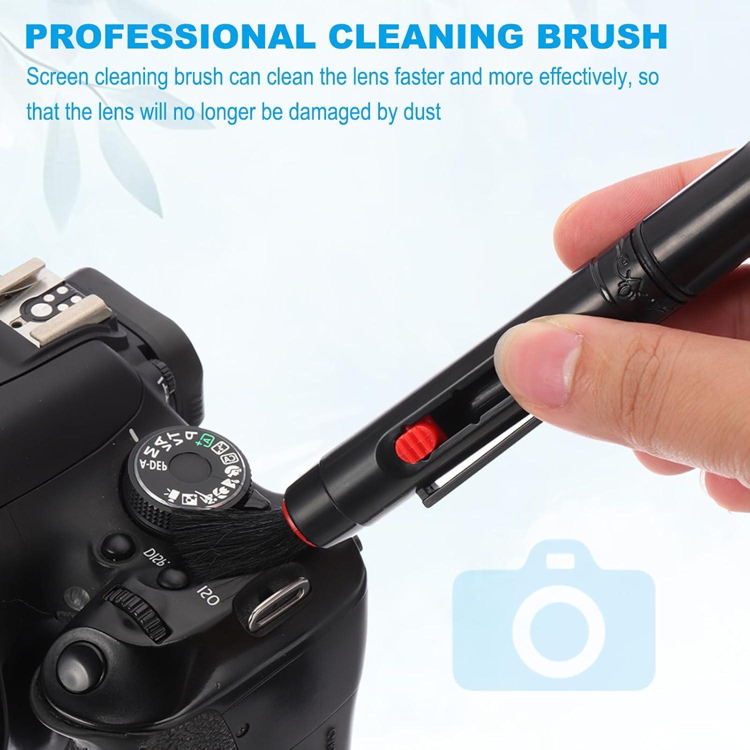 Brocha de Limpieza para Lentes PATIKIL, 6 Pcs, Rojo