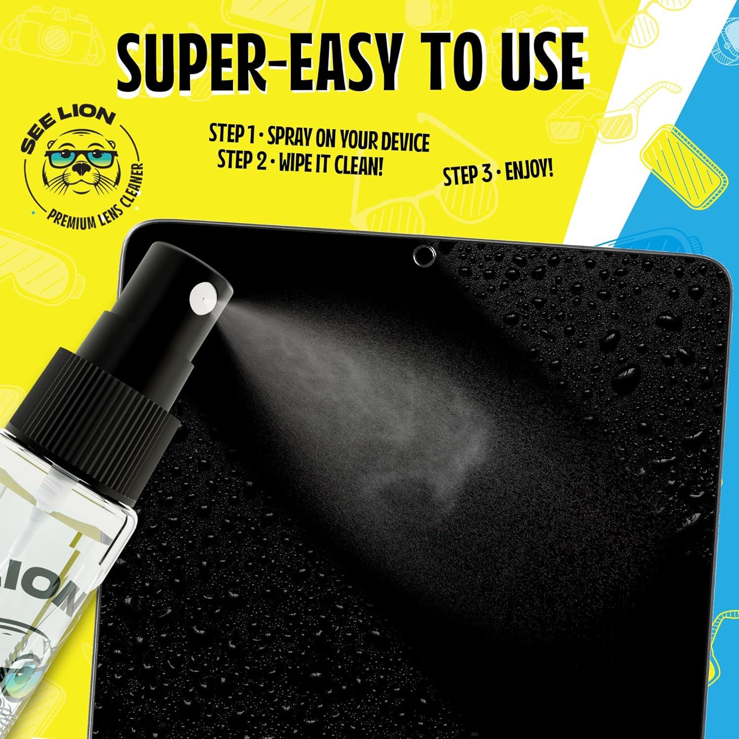 Kit Limpiador de Lentes See Lion 30ml - Fórmula Sin Rayas