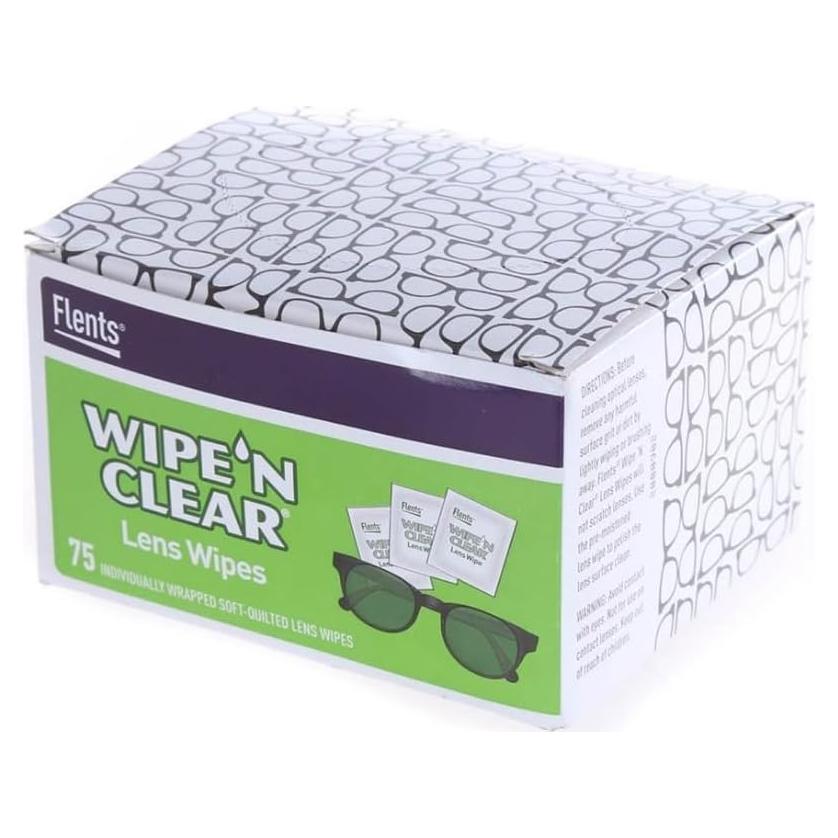 Toallitas para Lentes Flents WIPE'N 75 Unidades Biodegradables