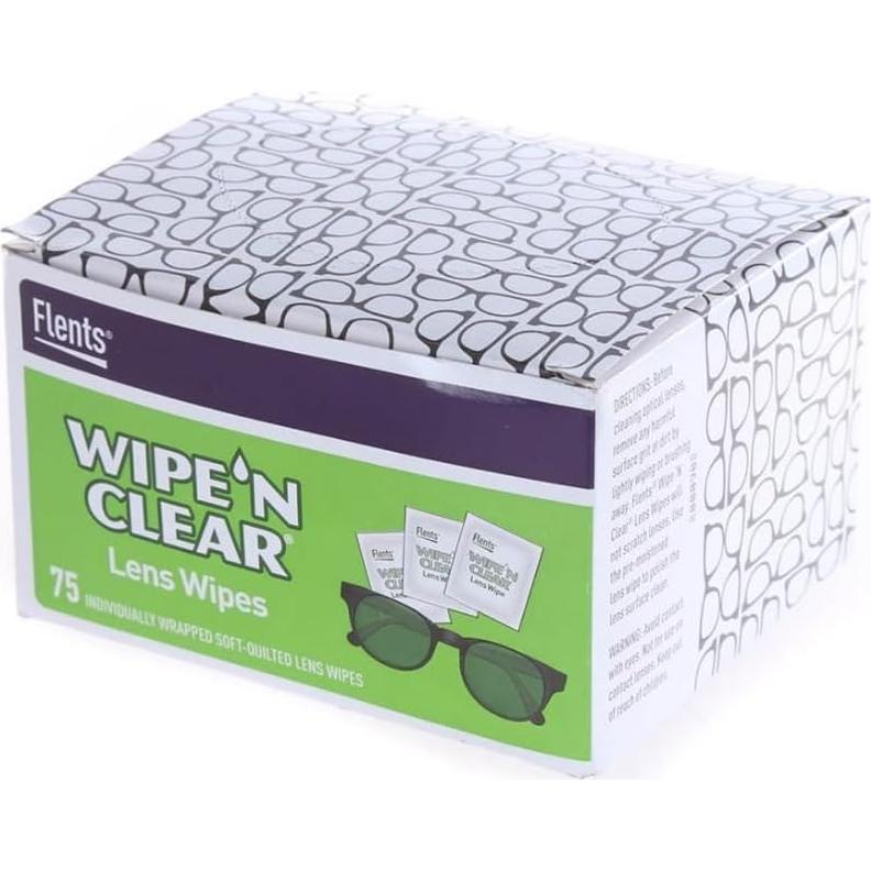 Toallitas para Lentes Flents WIPE'N 75 Unidades Biodegradables