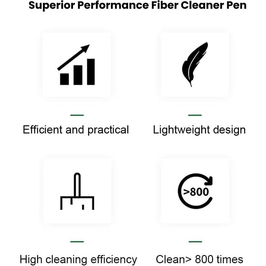 Juego de bolígrafos limpiadores de fibra óptica Zenithra - 800 limpiezas