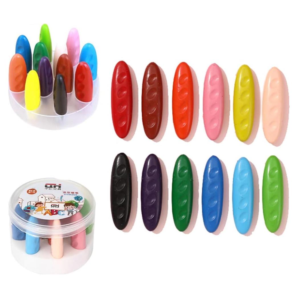 Crayones Lavables FXYRTKLCZ 12 Colores No Tóxicos