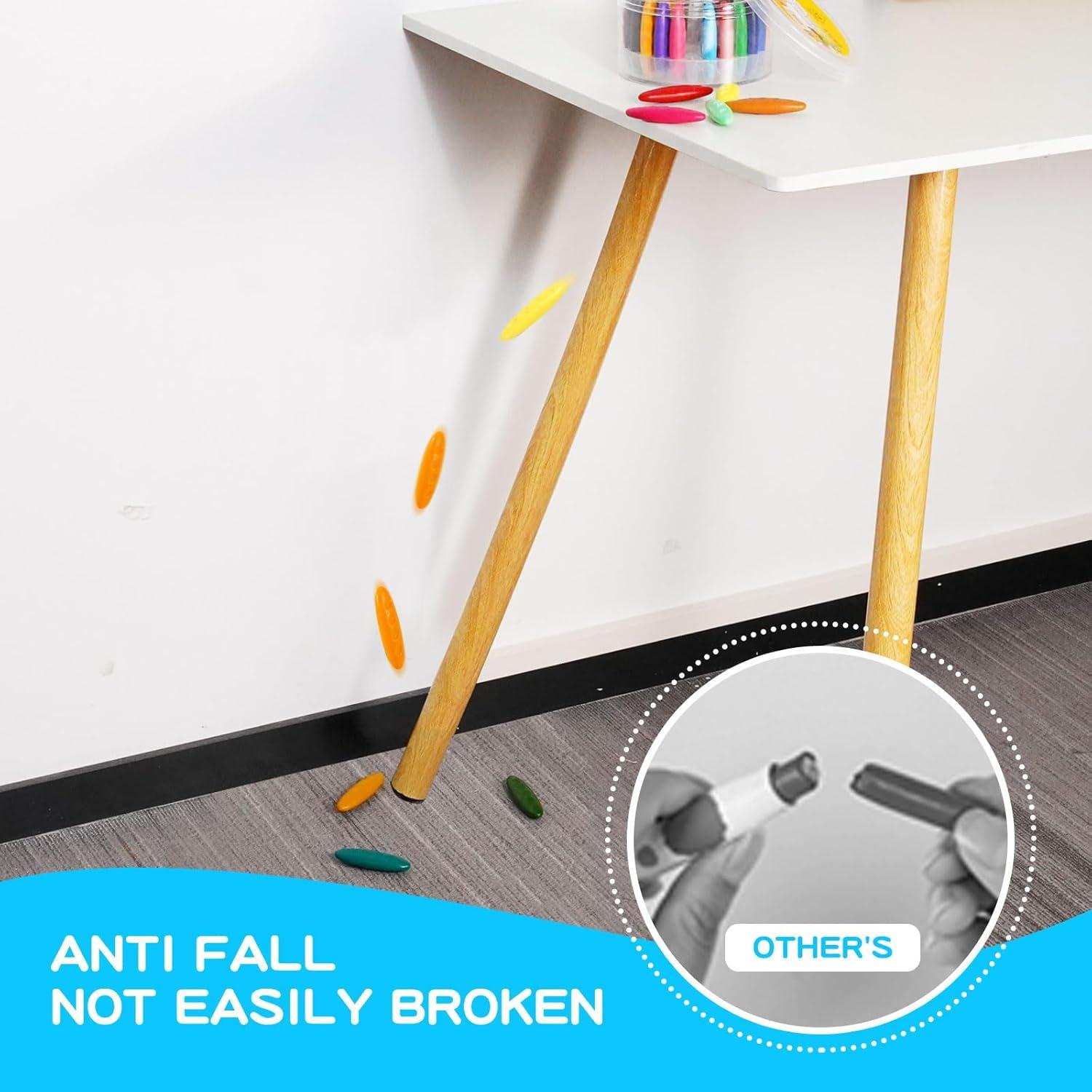 Crayones Lavables FXYRTKLCZ 12 Colores No Tóxicos