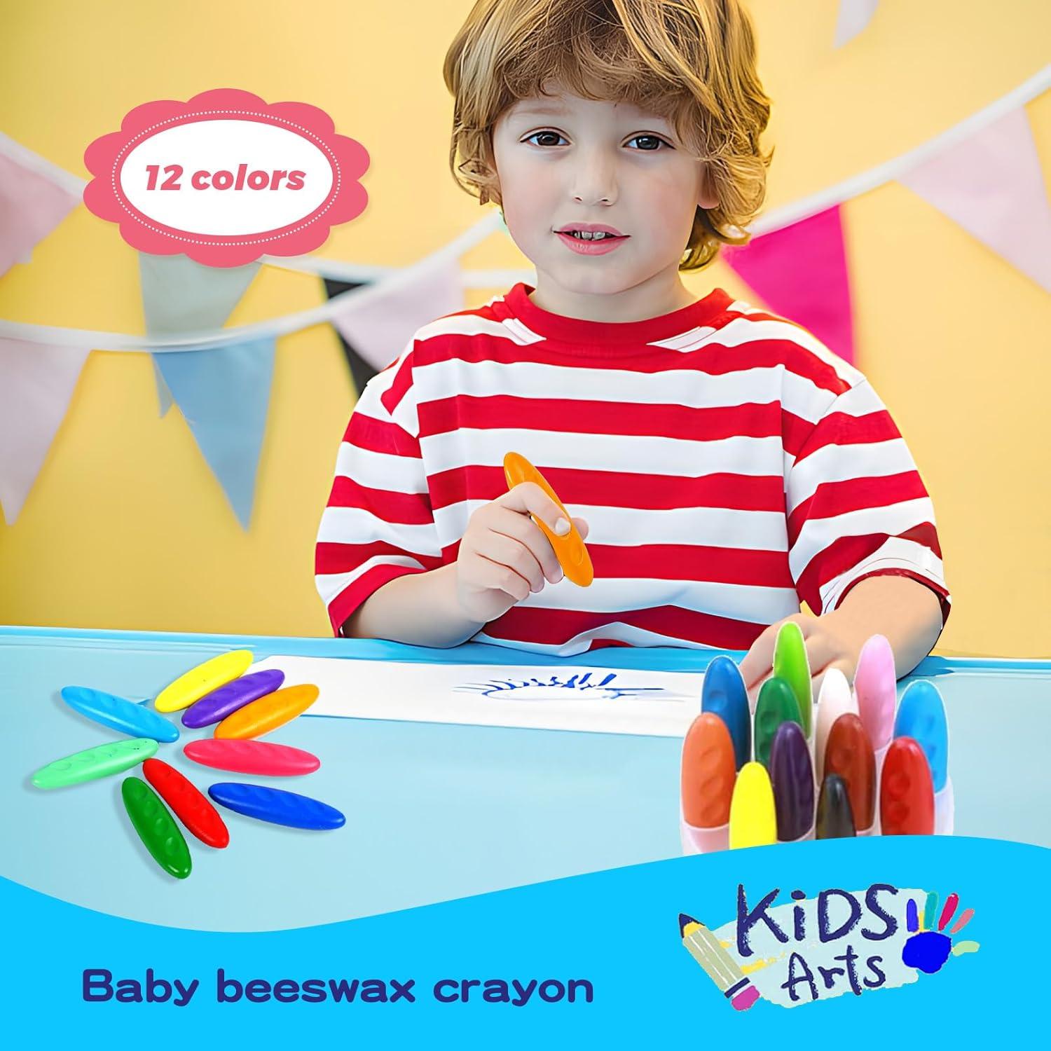 Crayones Lavables FXYRTKLCZ 12 Colores No Tóxicos