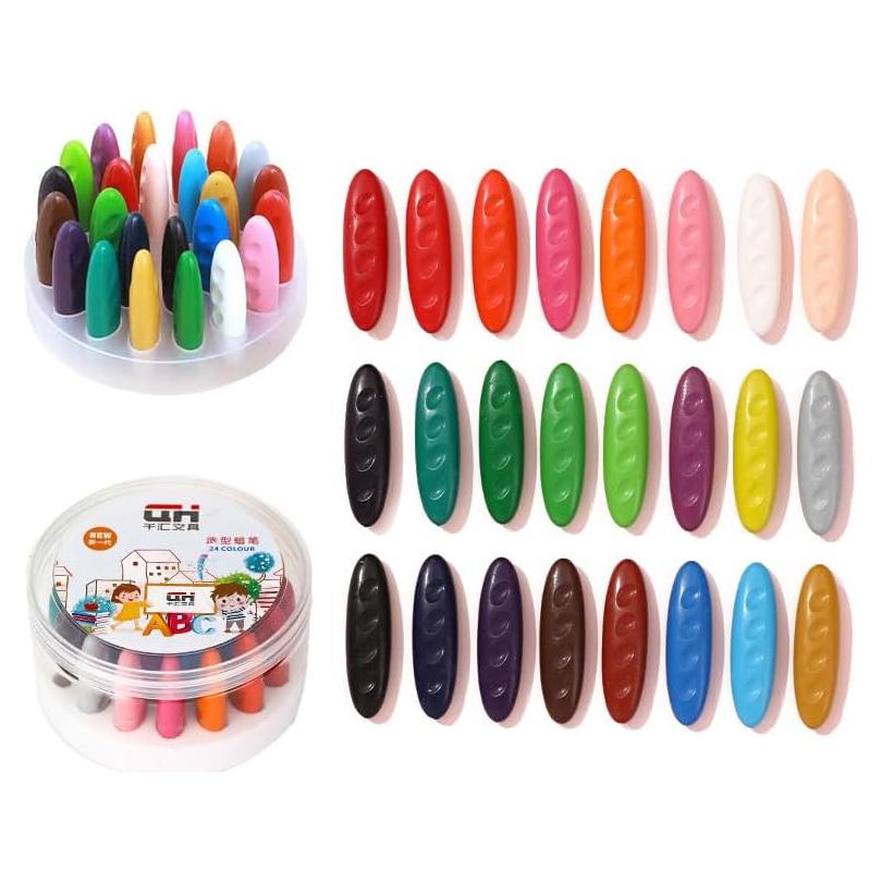 Crayones Lavables FXYRTKLCZ 24 Colores No Tóxicos
