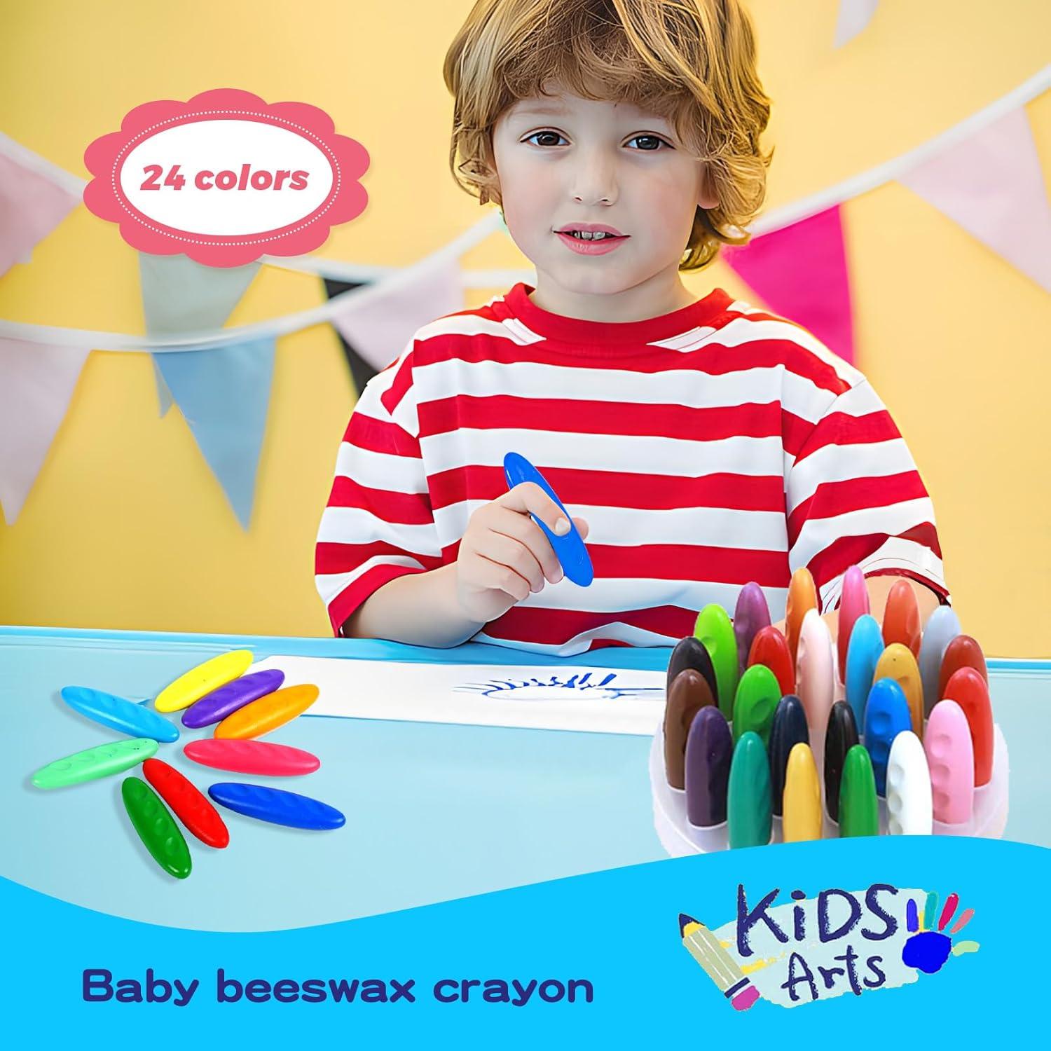 Crayones Lavables FXYRTKLCZ 24 Colores No Tóxicos