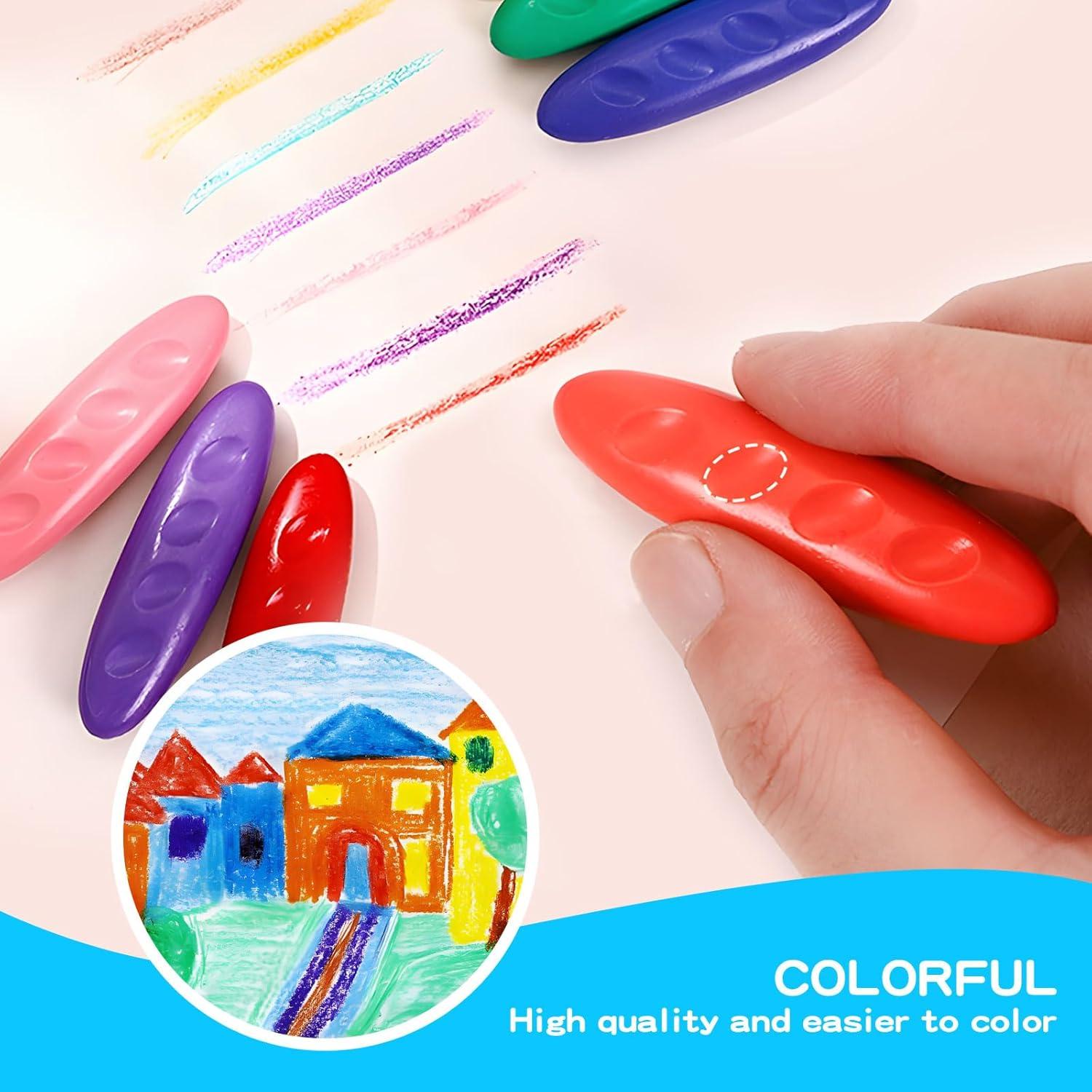Crayones Lavables FXYRTKLCZ 24 Colores No Tóxicos