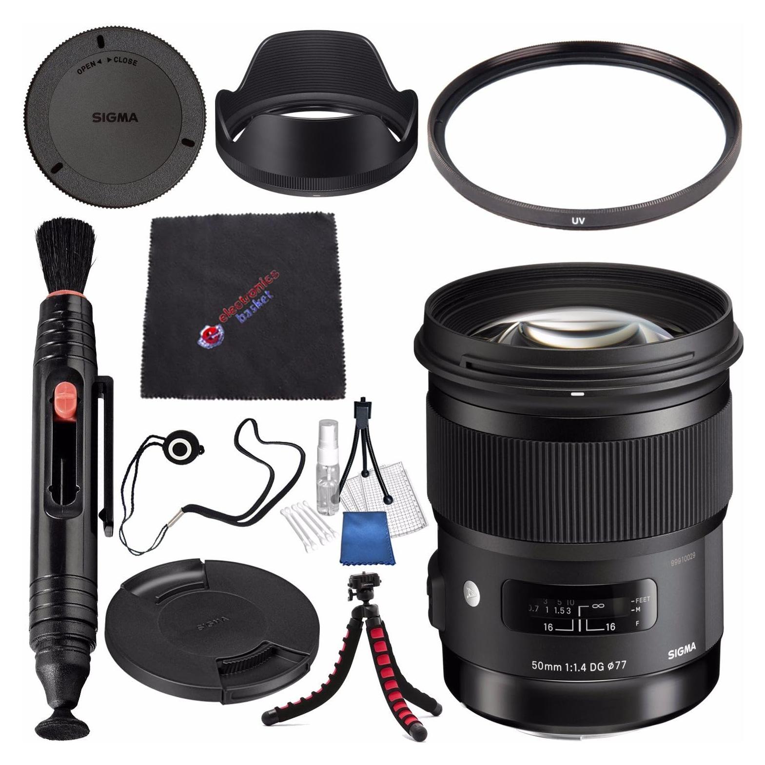 Lente Sigma 50mm f/1.4 DG HSM Art para Nikon F + Kit de Limpieza