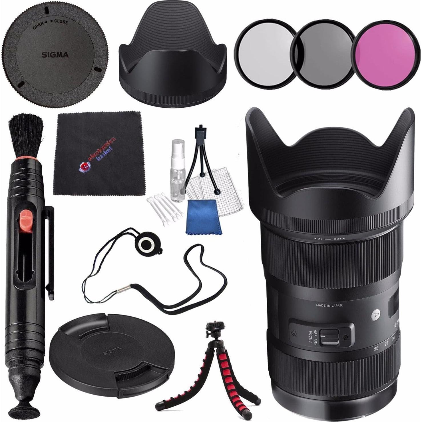 Lente Sigma 18-35mm f/1.8 DC HSM Art para Nikon F + Kit Accesorios