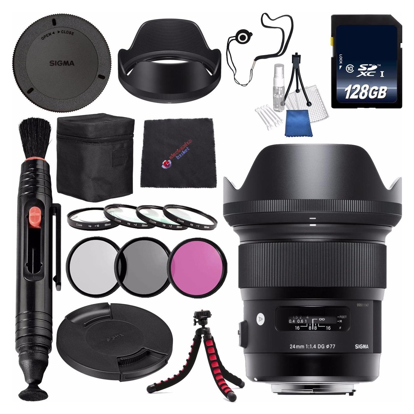 Lente Sigma 24mm f/1.4 DG HSM Art para Nikon F + Kit Accesorios