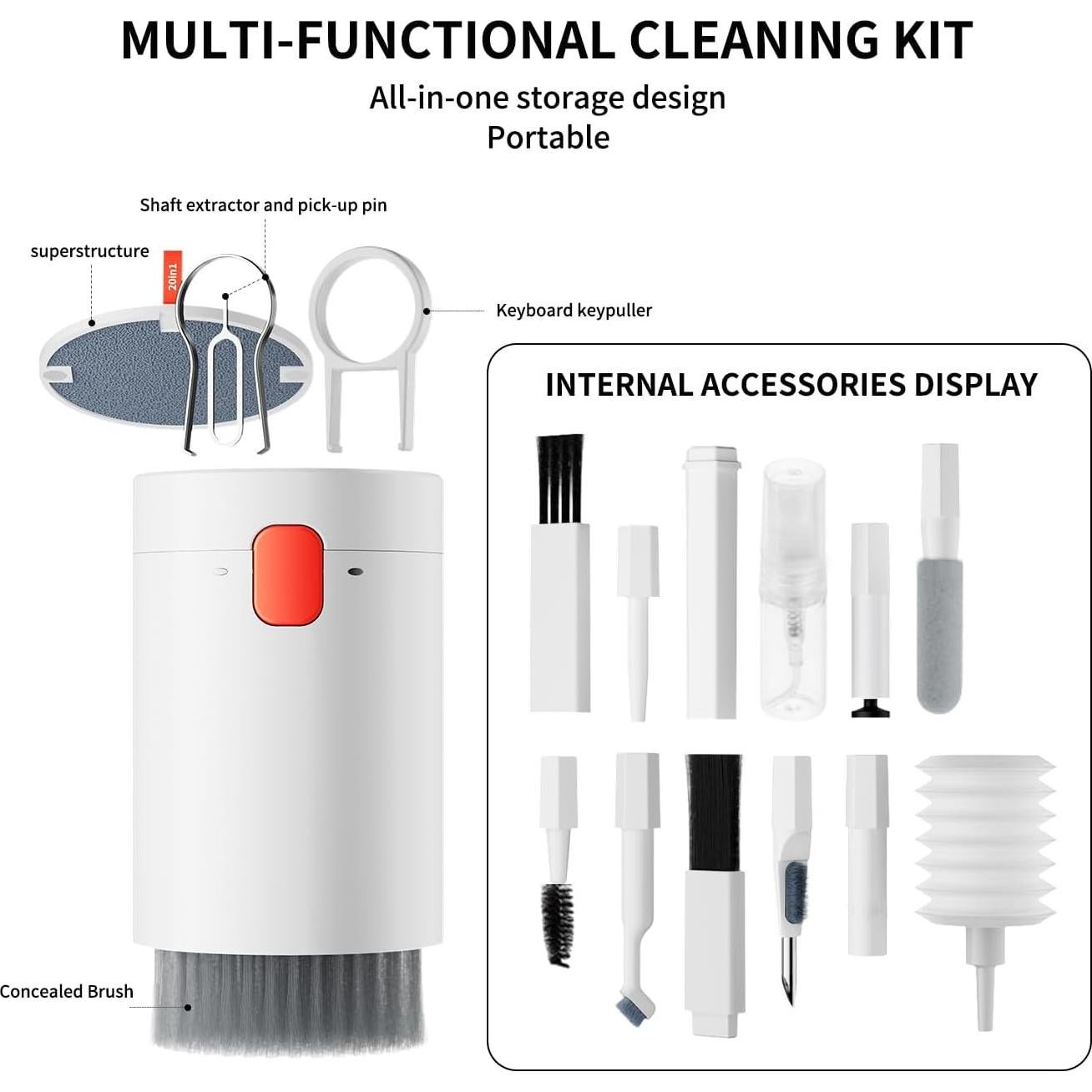 Kit de limpieza 20 en 1 CXTX para teclado y dispositivos electrónicos
