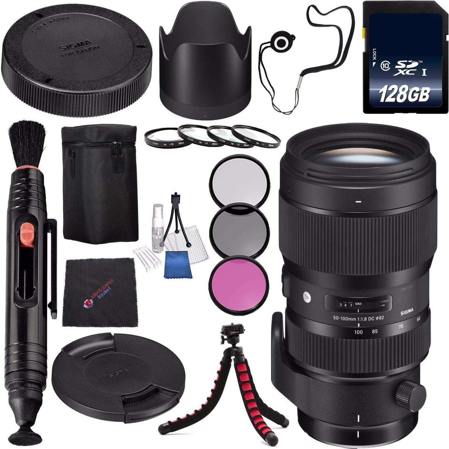 Lente Sigma 50-100mm f/1.8 DC HSM Art para Nikon F + Accesorios