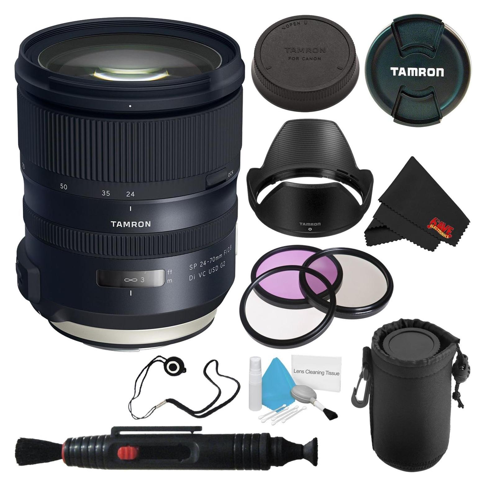 Lente Tamron SP 24-70mm f/2.8 Di VC USD G2 Canon EF + Kit de Filtros