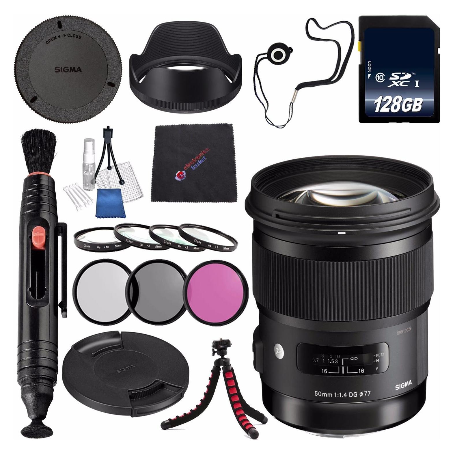 Lente Sigma 50mm f/1.4 DG HSM Art para Nikon F + Kit Accesorios