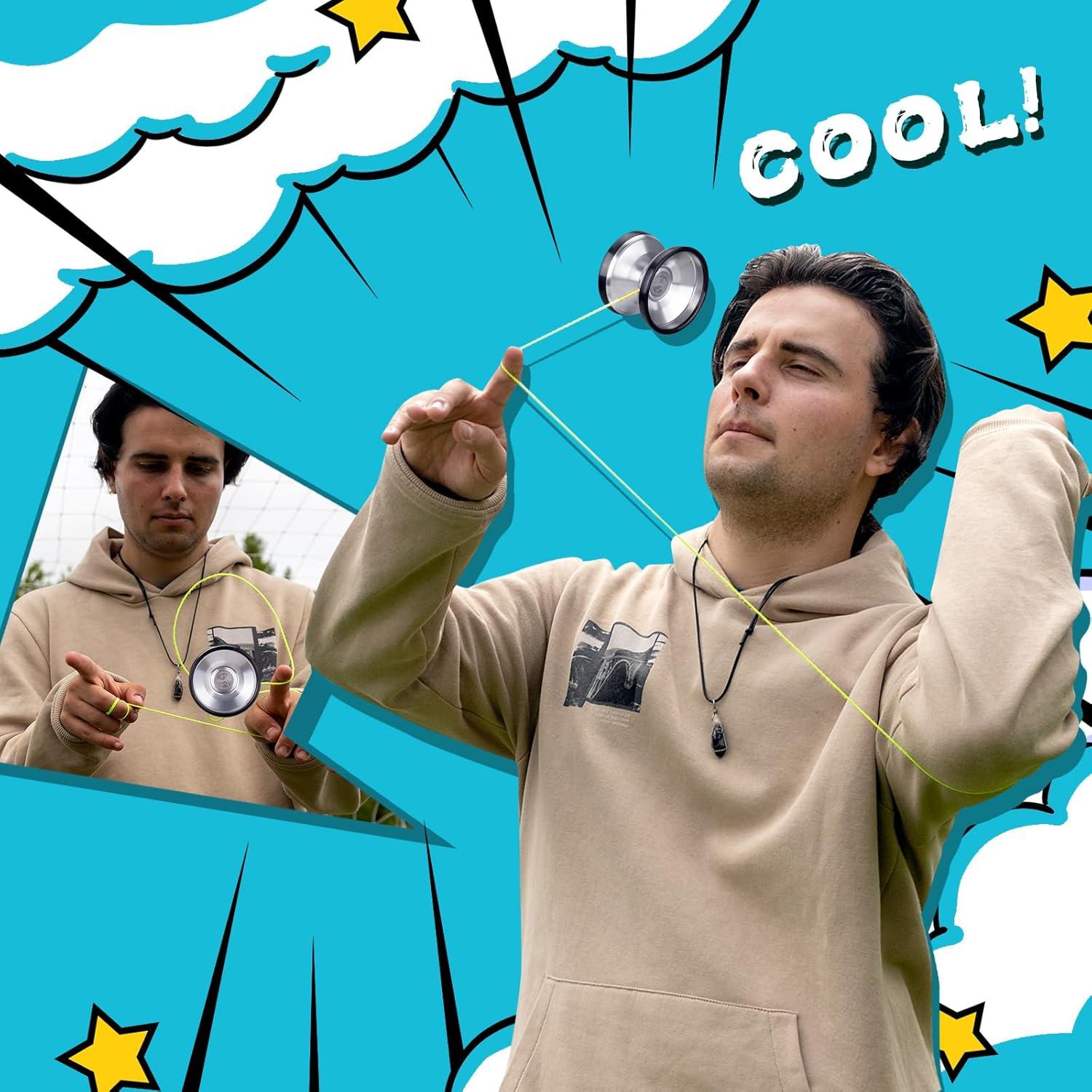 Yoyo Profesional Hksod Predator 3 No Responsivo Plata y Negro