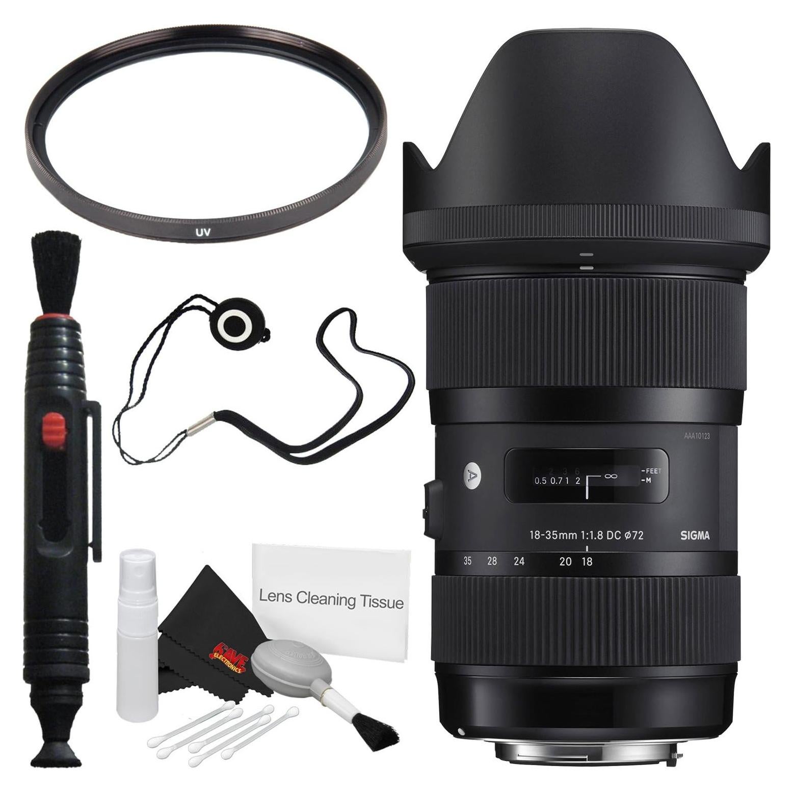 Lente Sigma 18-35mm f/1.8 DC HSM Art para Nikon + Filtro UV 72mm