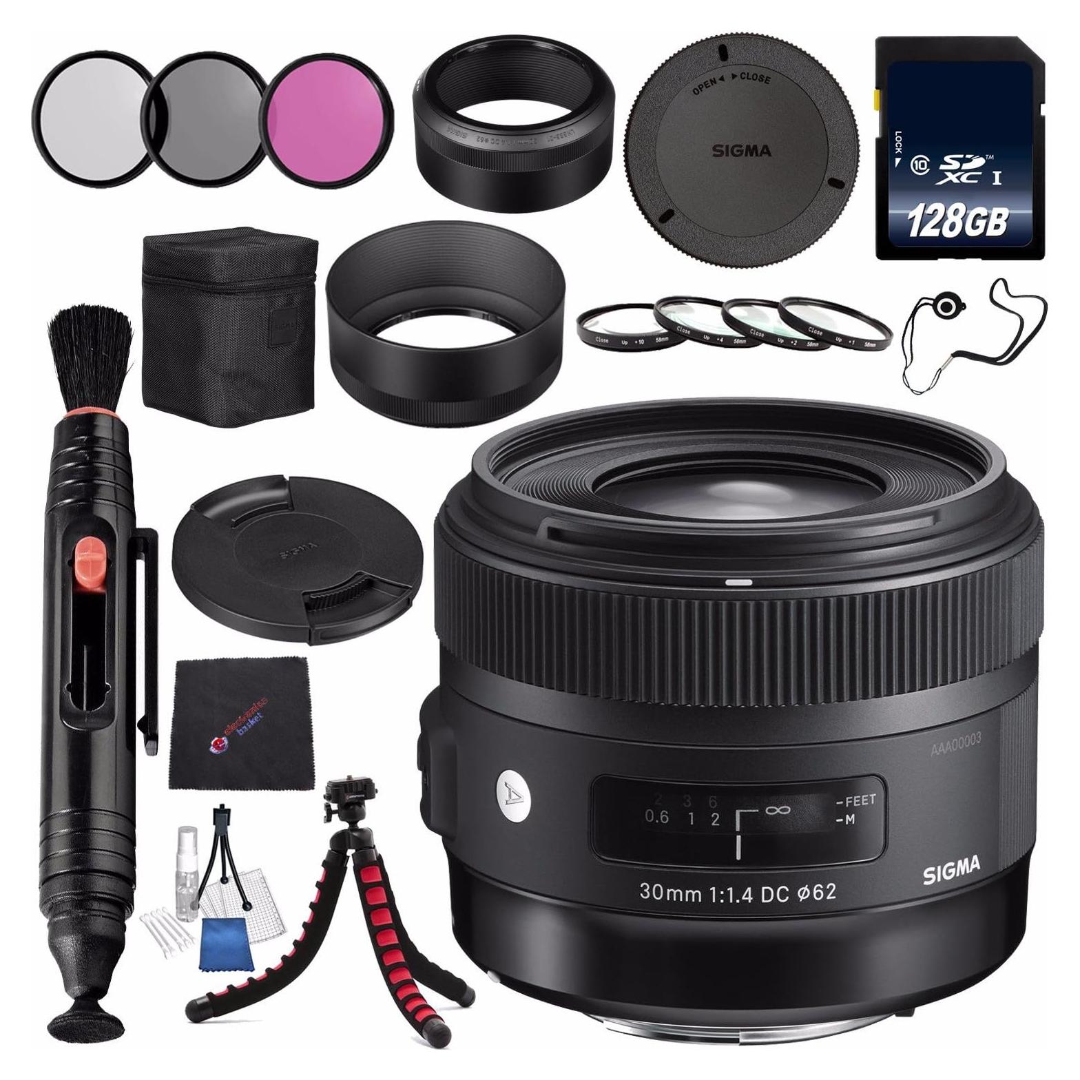 Lente Sigma 30mm f/1.4 DC HSM Art para Canon + Kit Accesorios