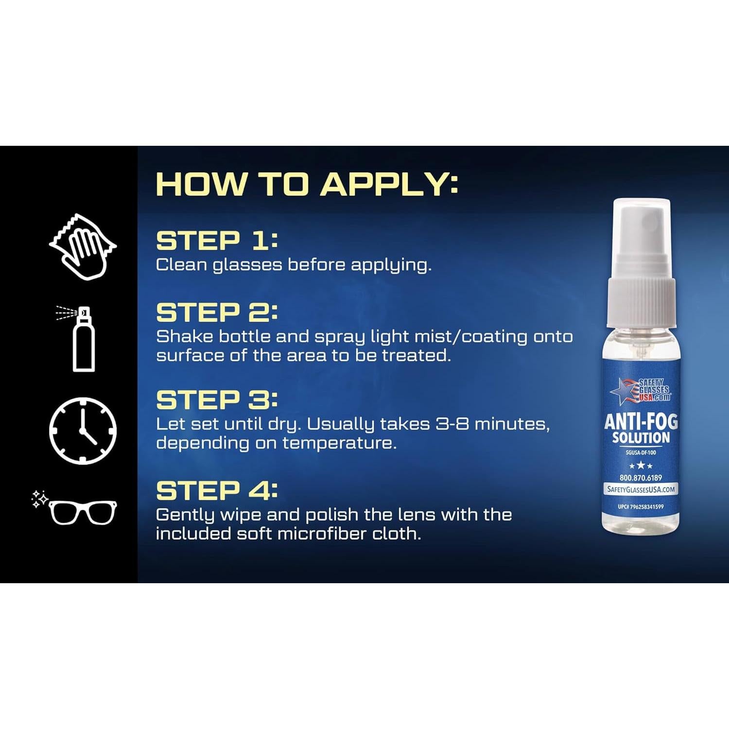 Kit de Spray Antivaho DEFOGIT Nano Magic - 28g - Hecho en USA