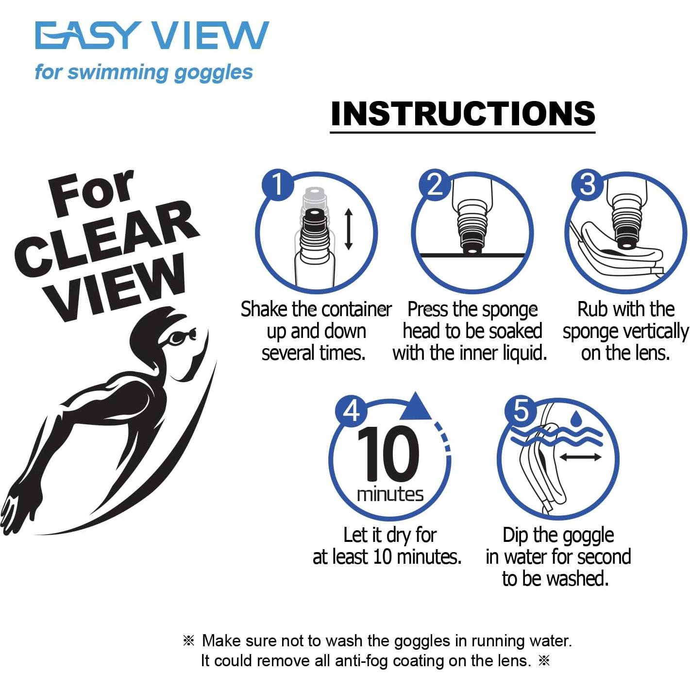 Tratamiento Antivaho JYS&Tech para Gafas de Natación 9.91cm