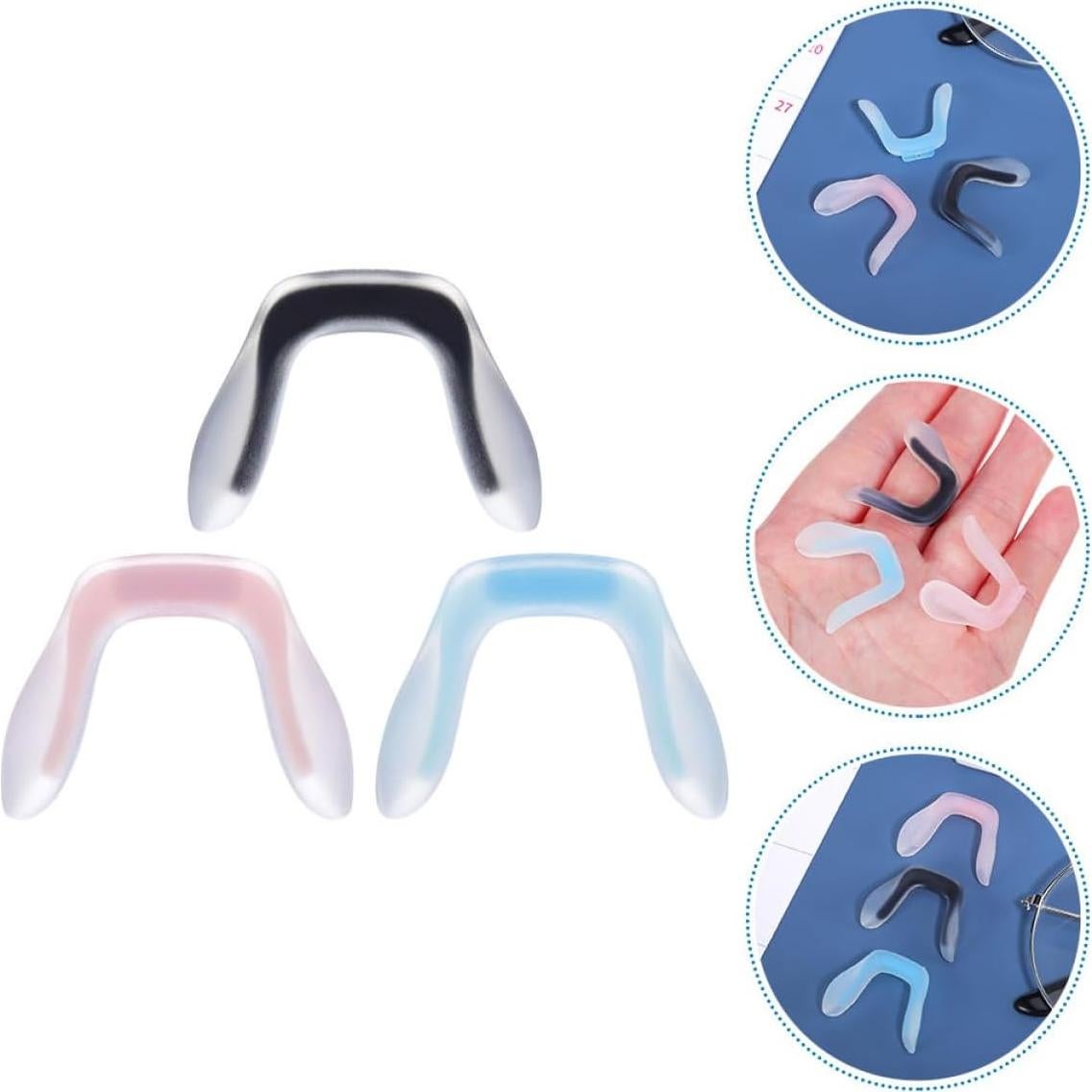 Almohadillas de Nariz para Gafas Silicona FOYTOKI 3 Piezas
