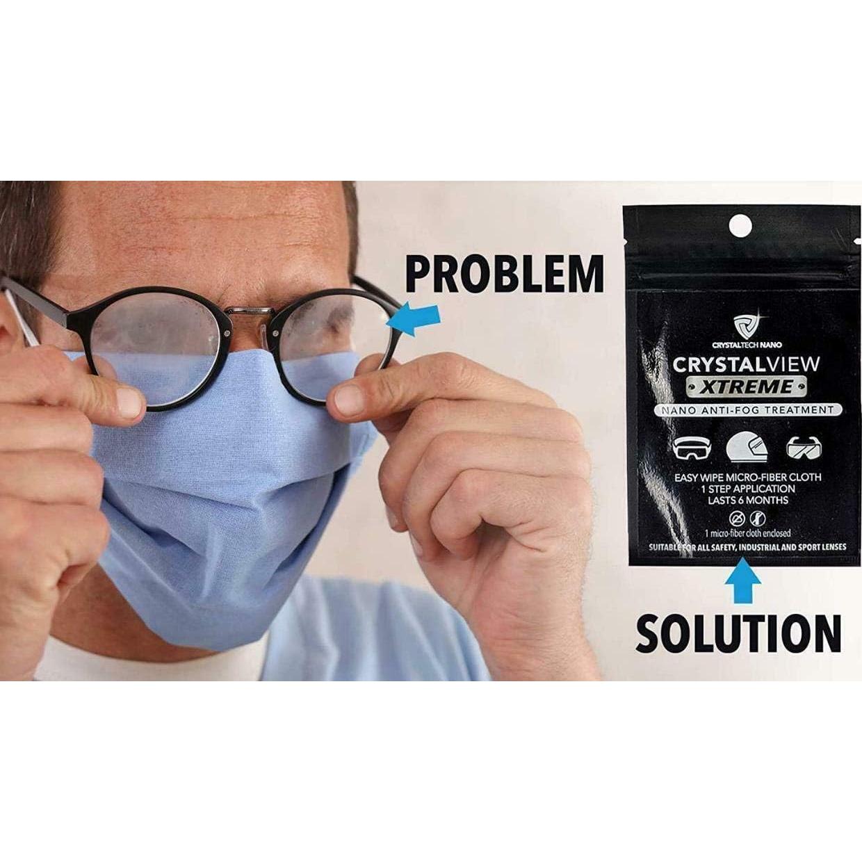 Paño Anti-Niebla CrystalTech Nano para Gafas y Visores