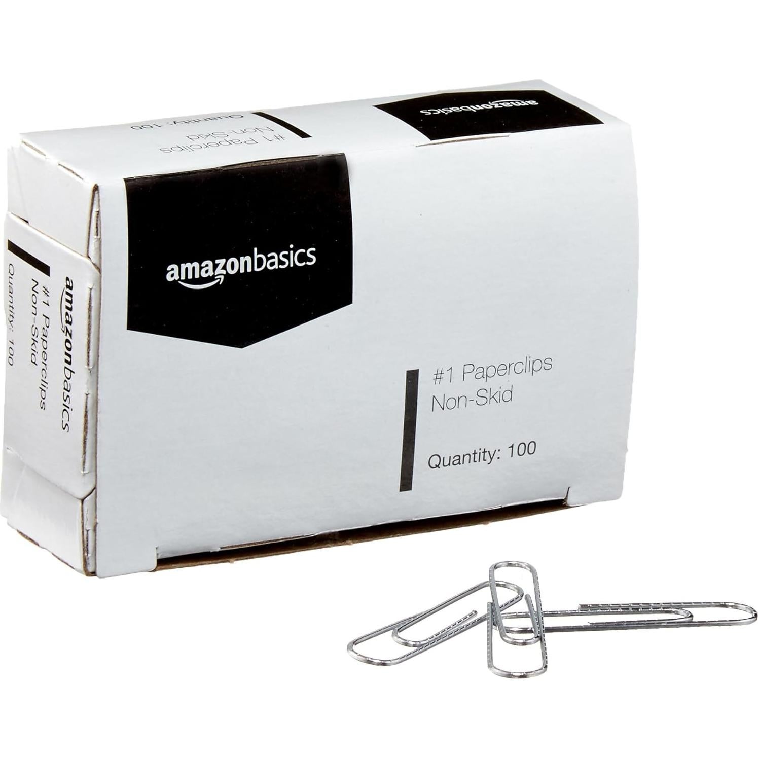 Clips de Papel Antideslizantes Amazon Basics No. 1 - 1000 Unidades