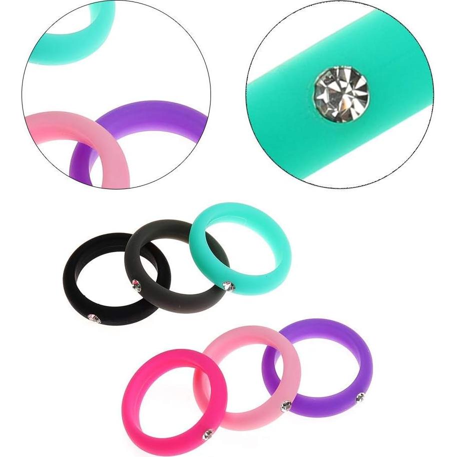 Anillos de Boda de Silicona Onwon 6 Pcs para Hombres y Mujeres