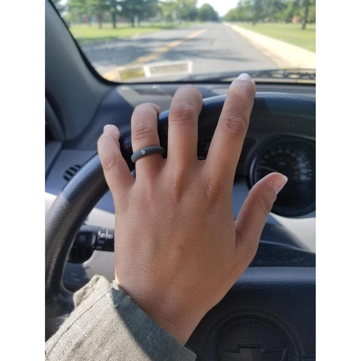 Anillos de Boda de Silicona Onwon 6 Pcs para Hombres y Mujeres