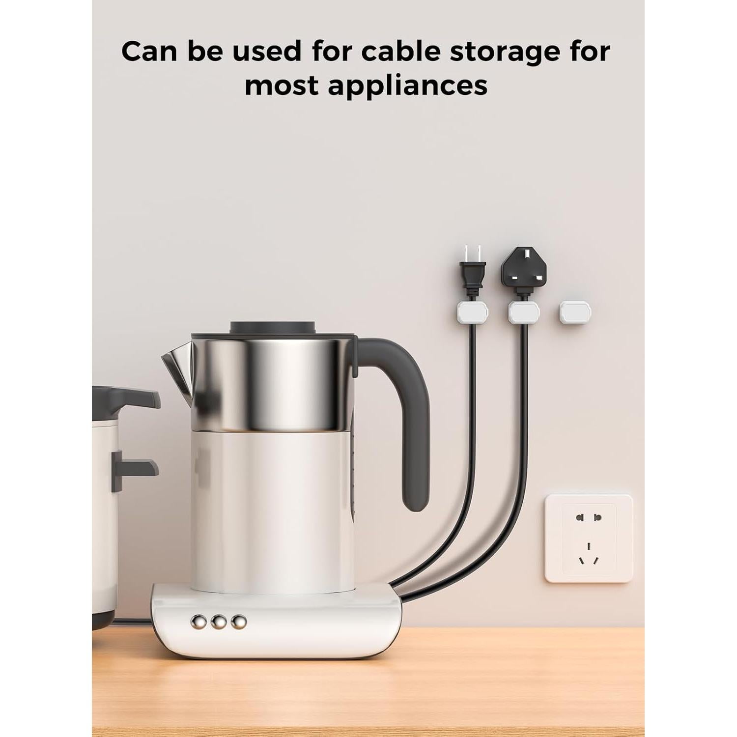 6 Clips de Cable Elástico KMOUANTS - Organizador de Escritorio