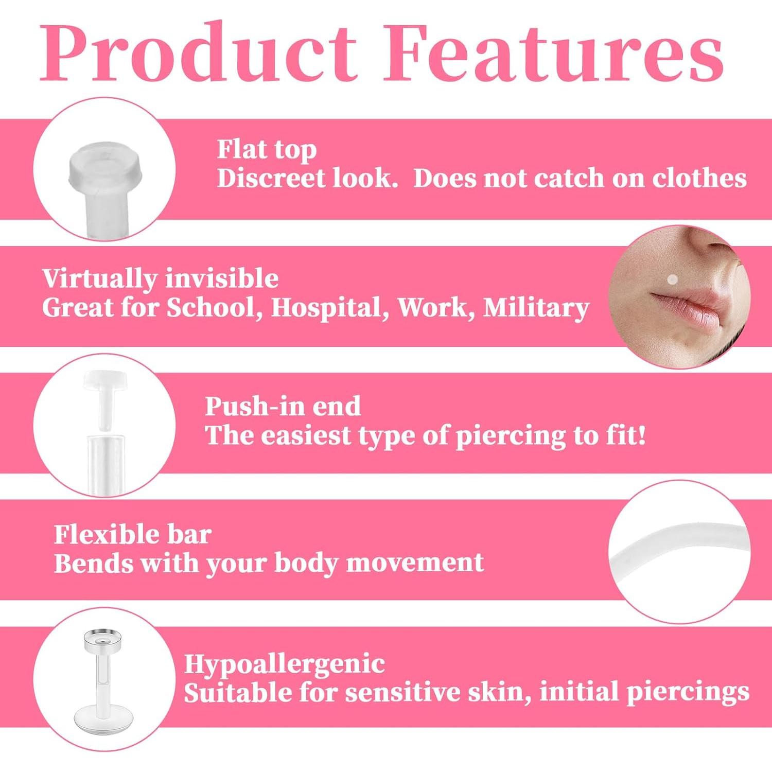 28 Retenedores de Perforación Acrílicos Transparentes 6-12mm