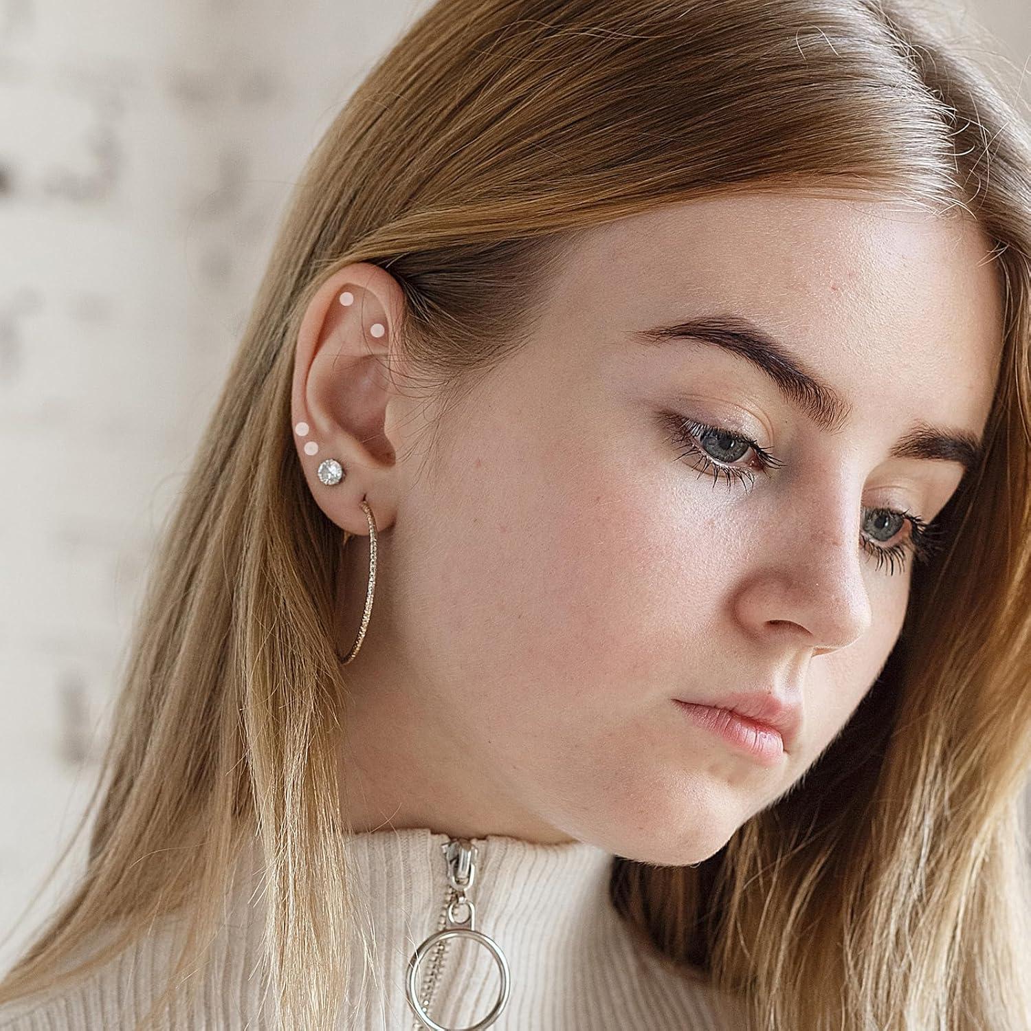 28 Retenedores de Perforación Acrílicos Transparentes 6-12mm