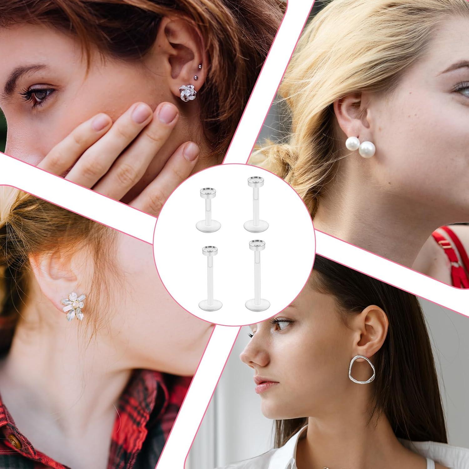 28 Retenedores de Perforación Acrílicos Transparentes 6-12mm