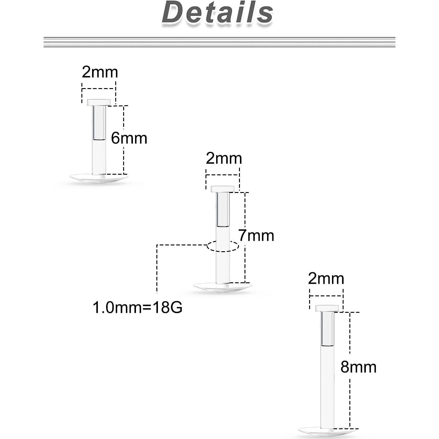 Anillos de Nariz Hipoalergénicos Yaalozei 18G 20G 22G 40 Pcs