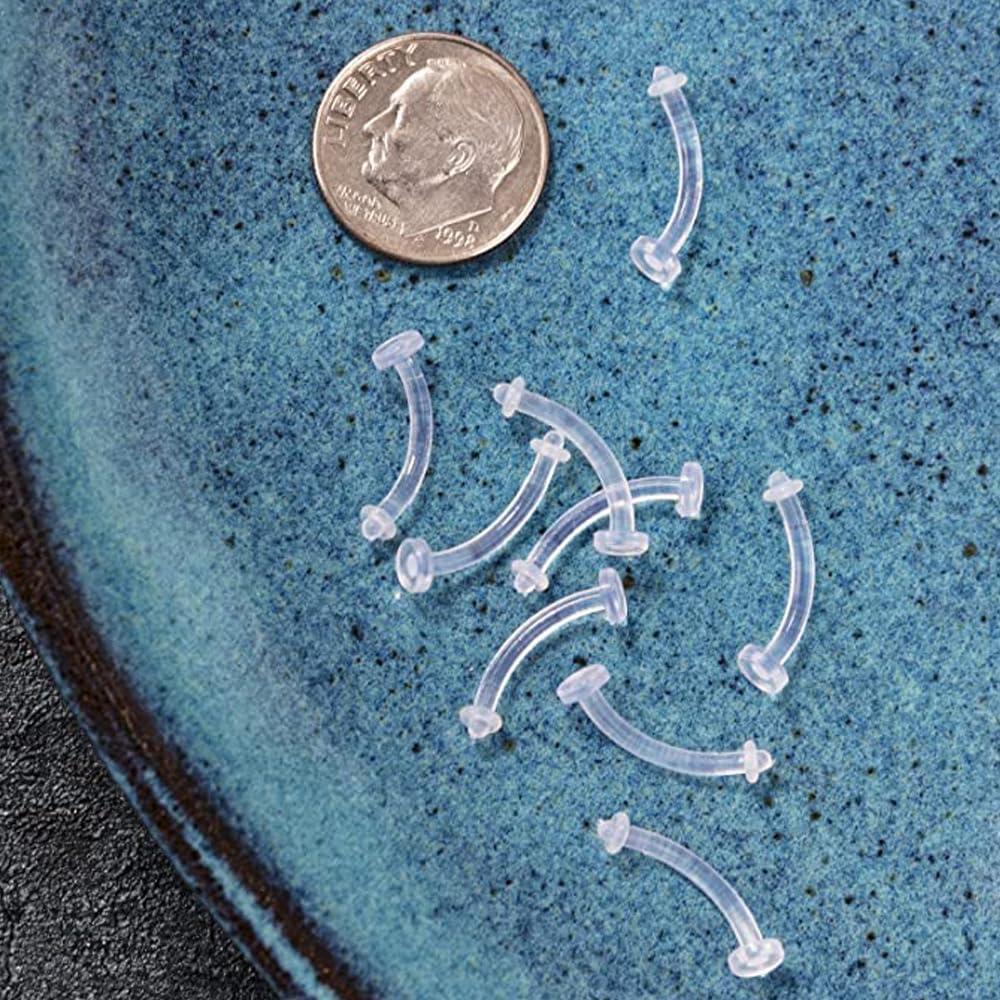 Set de 15 Aretes de Plástico Hipoalergénico FECTAS 14G 10mm