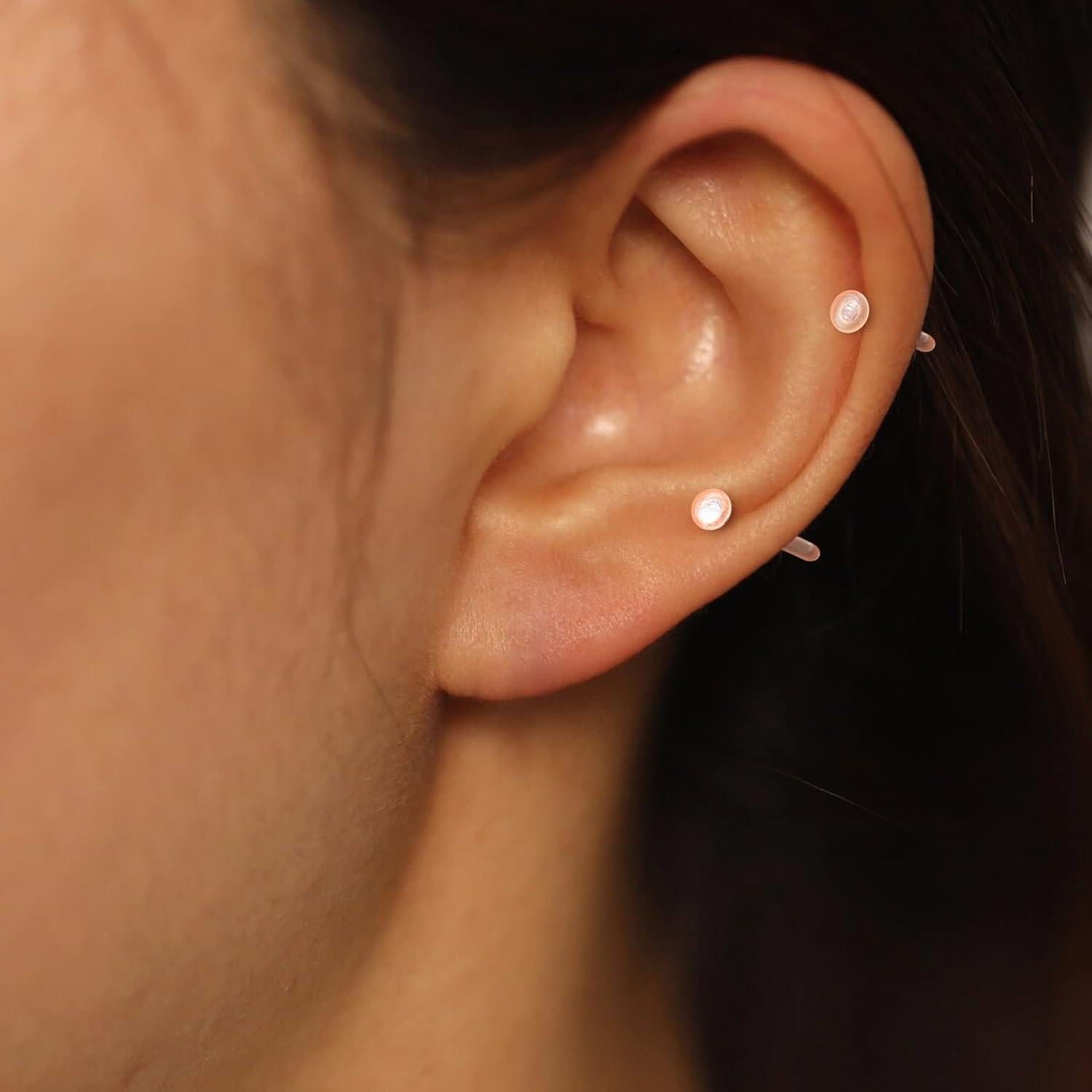 COCHARM 2 Pcs Retenedores de Cartílago de Vidrio 16g 9mm