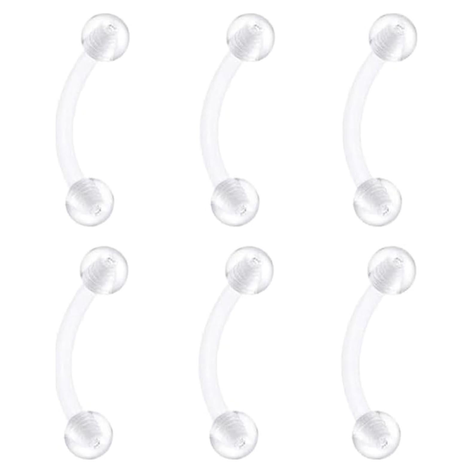 Kit de Retenedores de Piercing Transparentes 45 Piezas - Acrílico Bioflex