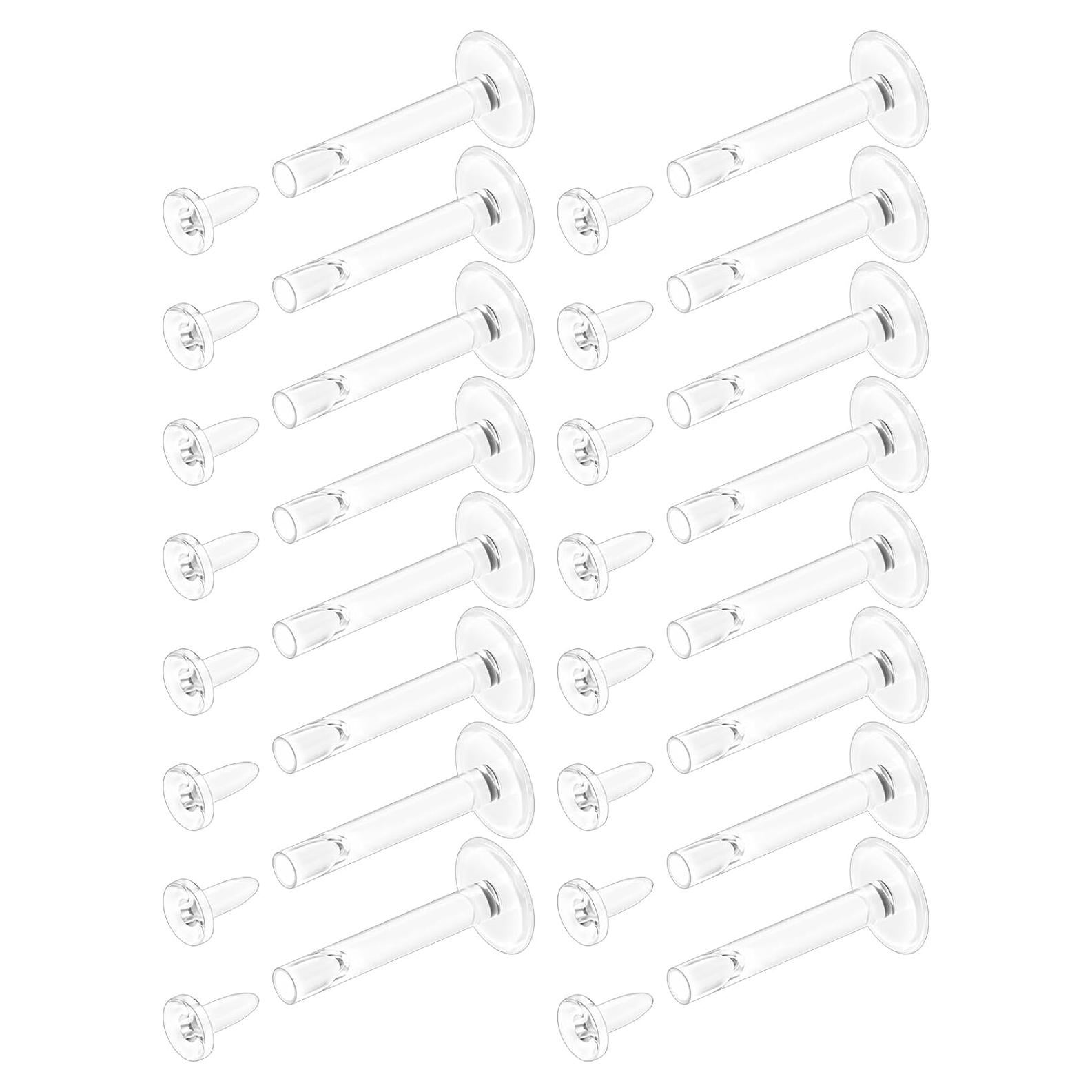 Pendientes de perforación claros Eakxnig 18G 7mm para deportes