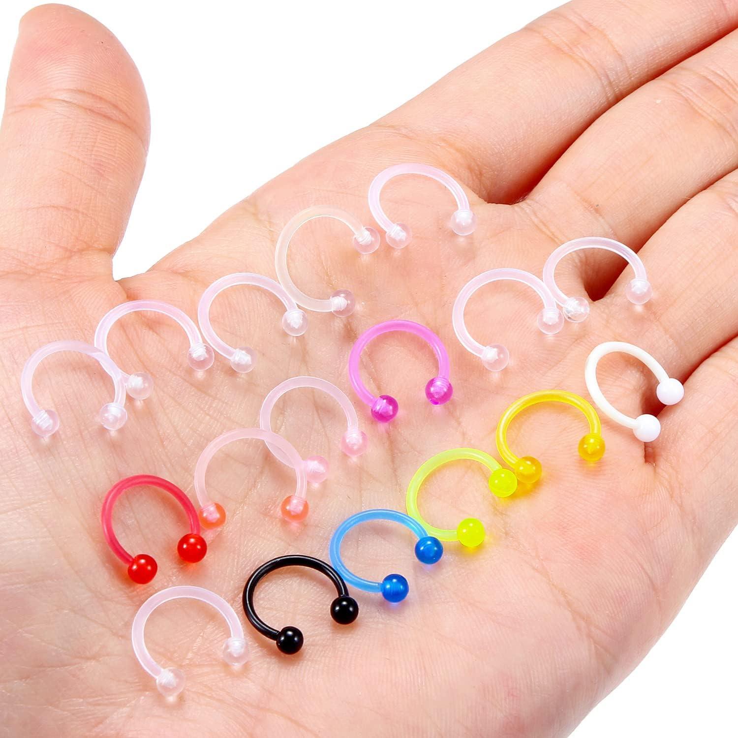 Anillos de Septum Acrílicos Yaalozei 14G 8mm 10mm 12mm