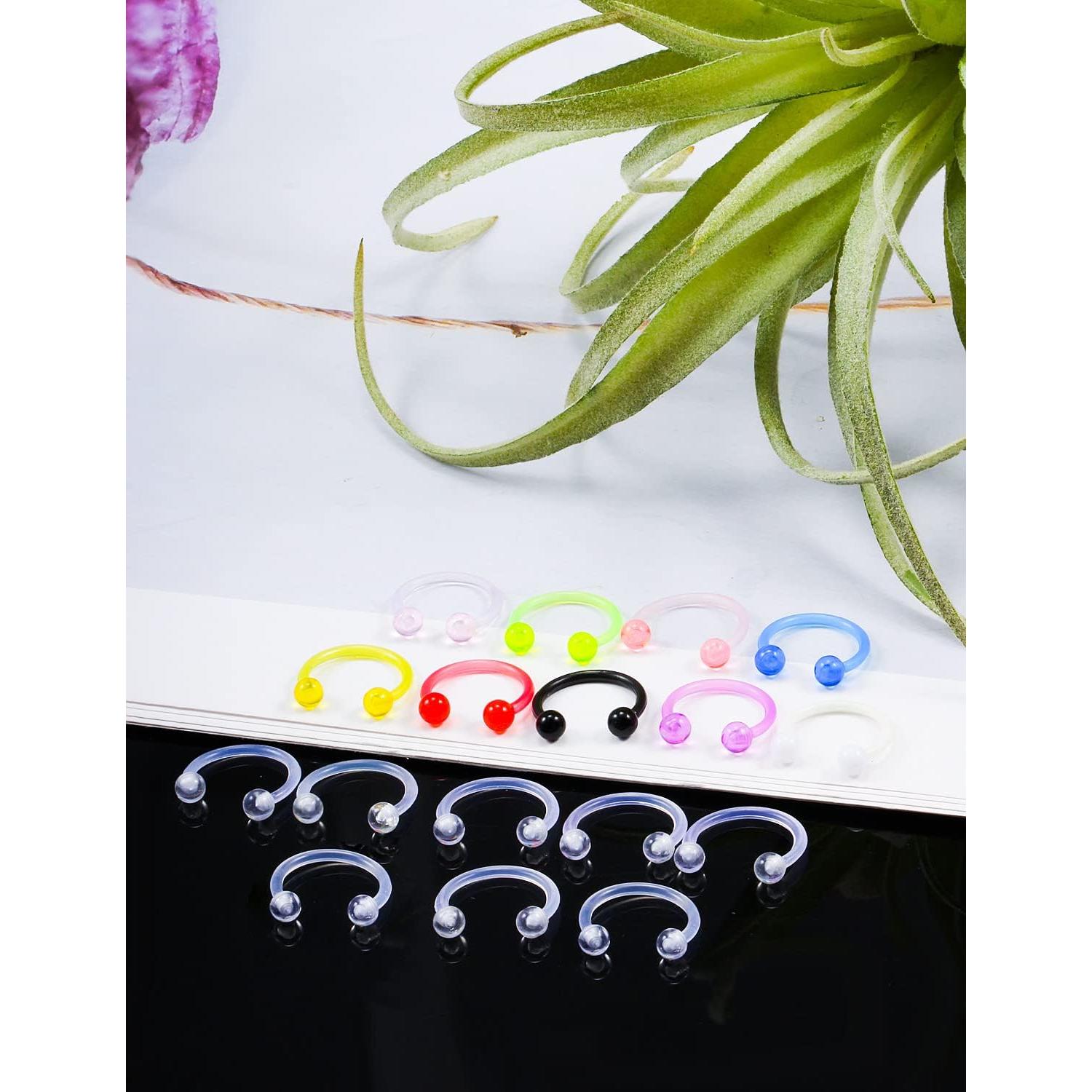 Anillos de Septum Acrílicos Yaalozei 14G 8mm 10mm 12mm