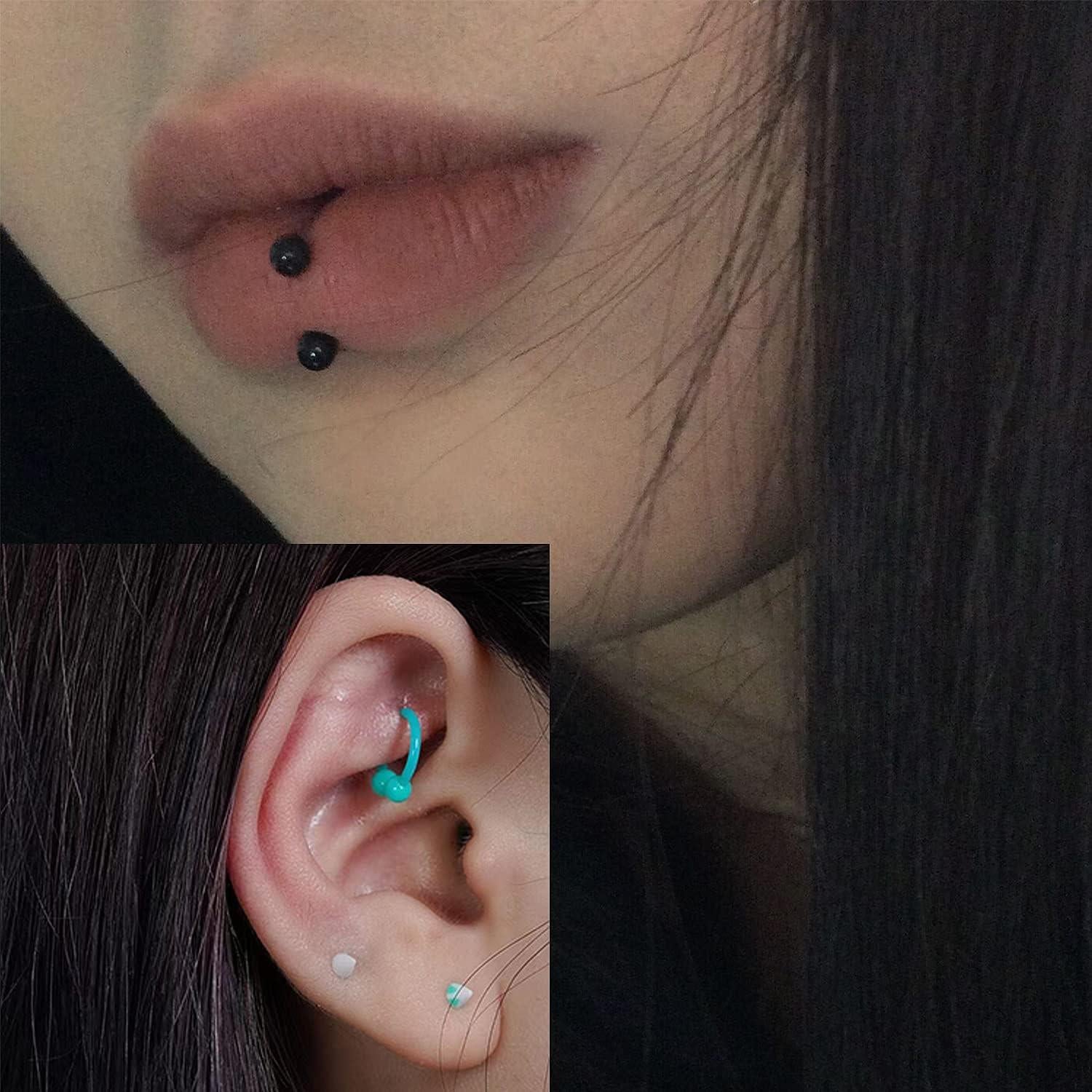 Anillos de Septum Acrílicos Yaalozei 14G 8mm 10mm 12mm