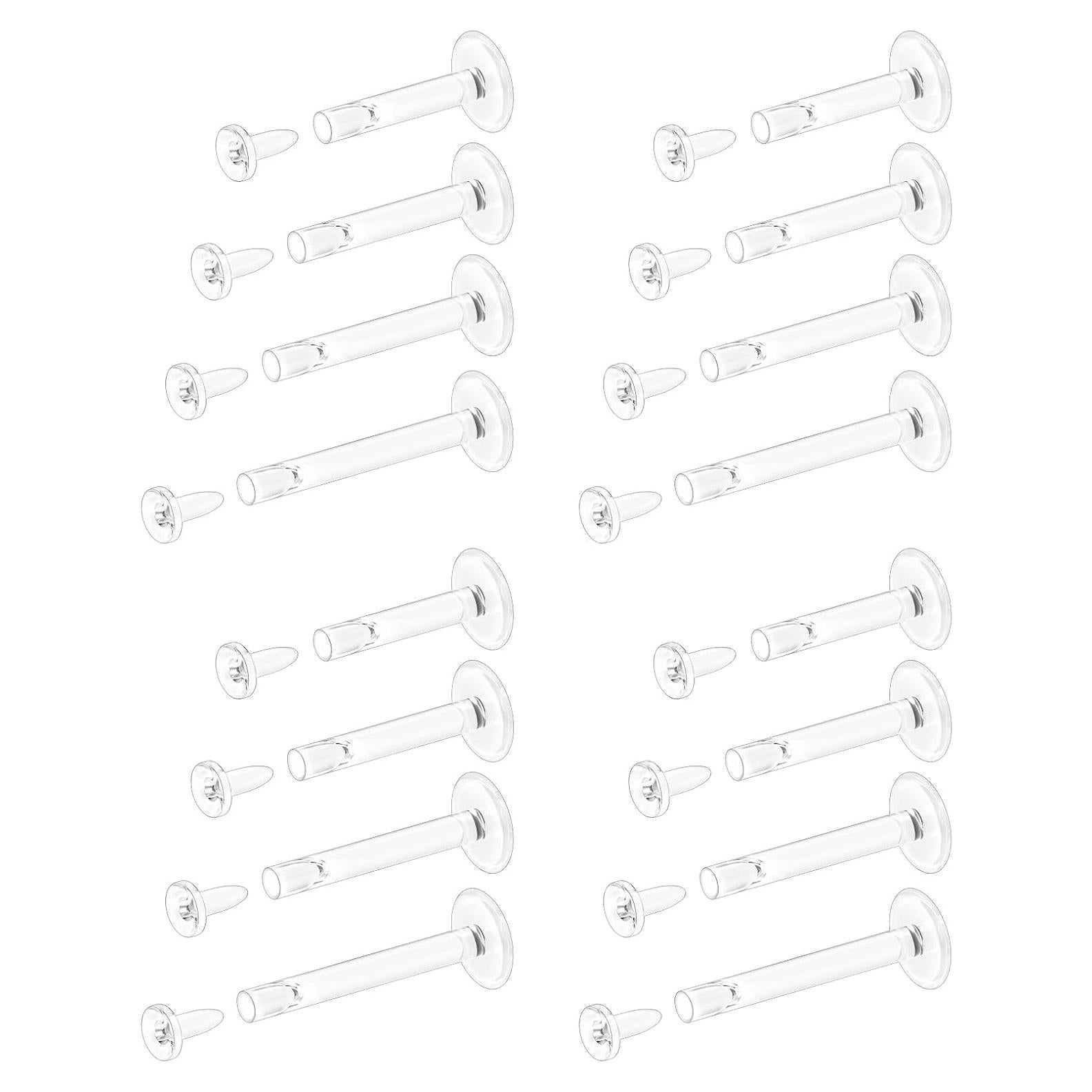 Pendientes Transparentes 16G Eakxnig para Nariz y Cartílago 6-12mm