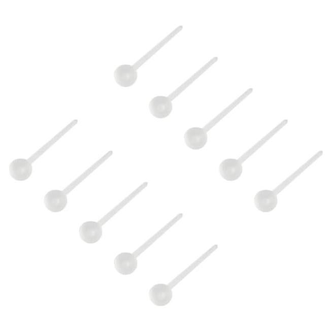 Pendientes de Bioplástico Claro Ruifan 20G 3mm para Mujeres